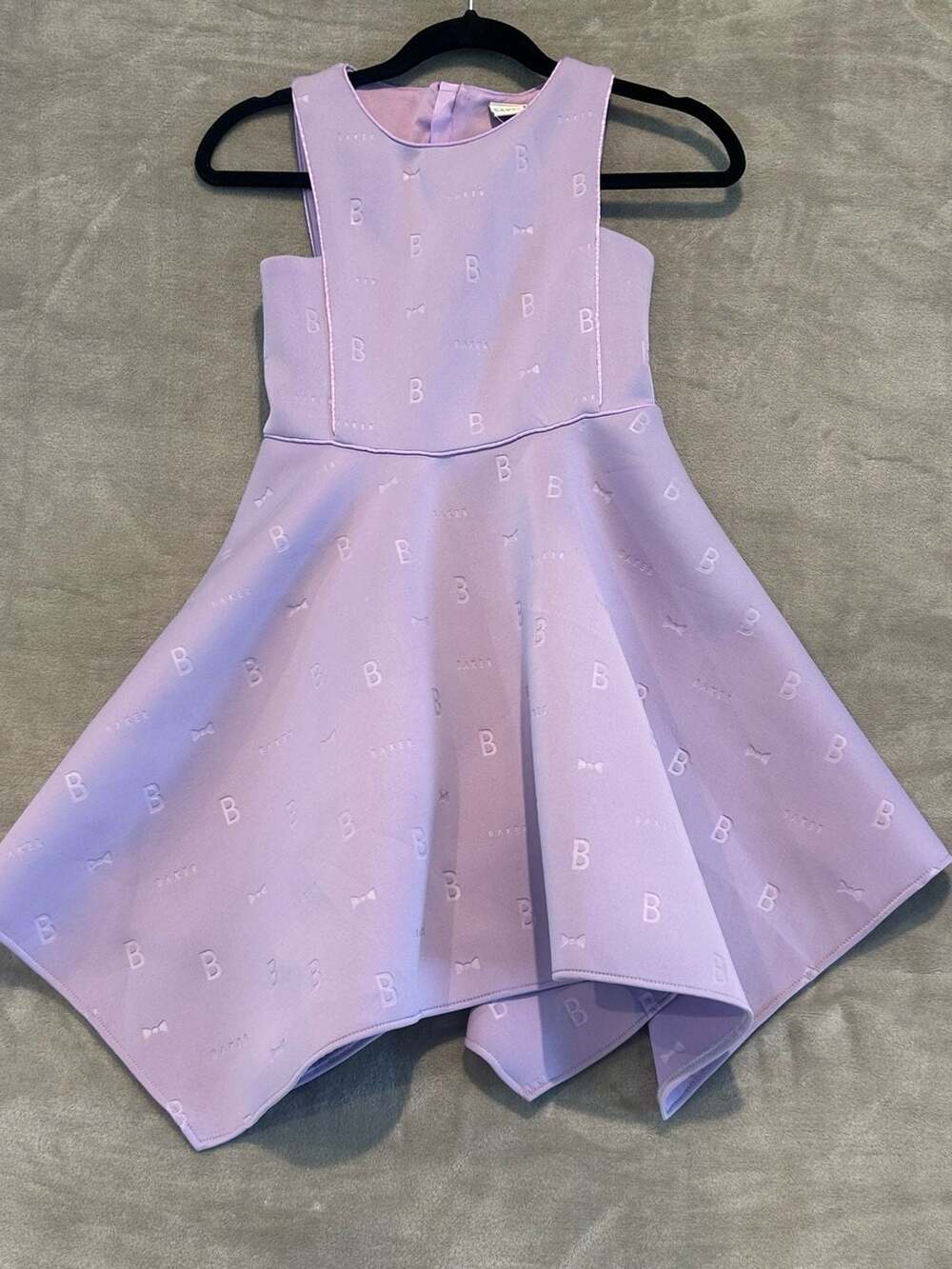 Baker By Ted Baker Embossed Scuba Dress Size 10yrs Lilac Purple